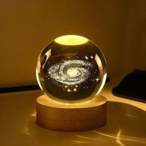 3D Galaxy Crystal Ball Night Lamp