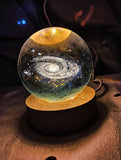 3D Galaxy Crystal Ball Night Lamp
